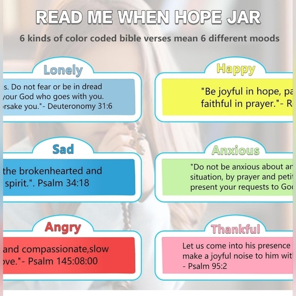 Bible Verses Jar with Pink Ribbon - Picture 7 of 11